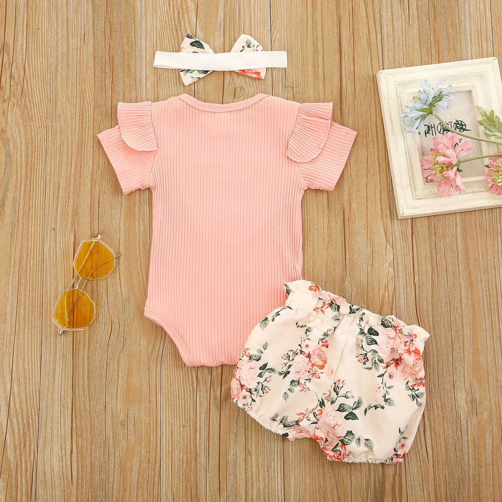 Floral Shorts Baby Girl Set