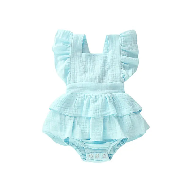 Ruffle Cotton Baby Girl Romper