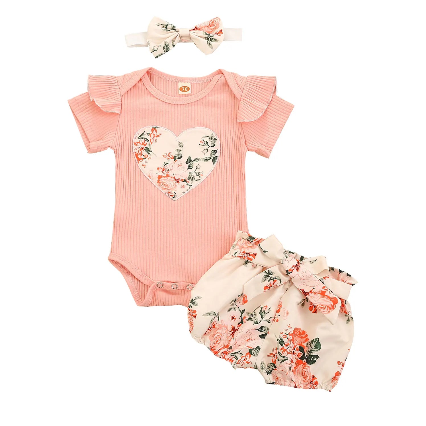 Floral Shorts Baby Girl Set