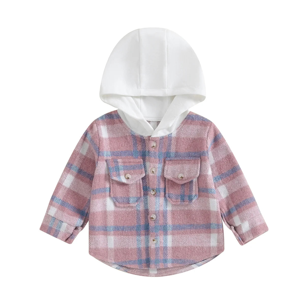 0-4Y Kids Boys Plaid Jacket Baby Autumn Clothing Long Sleeve Button Closure Hooded Plaid Outerwear Children Coats Streetwear