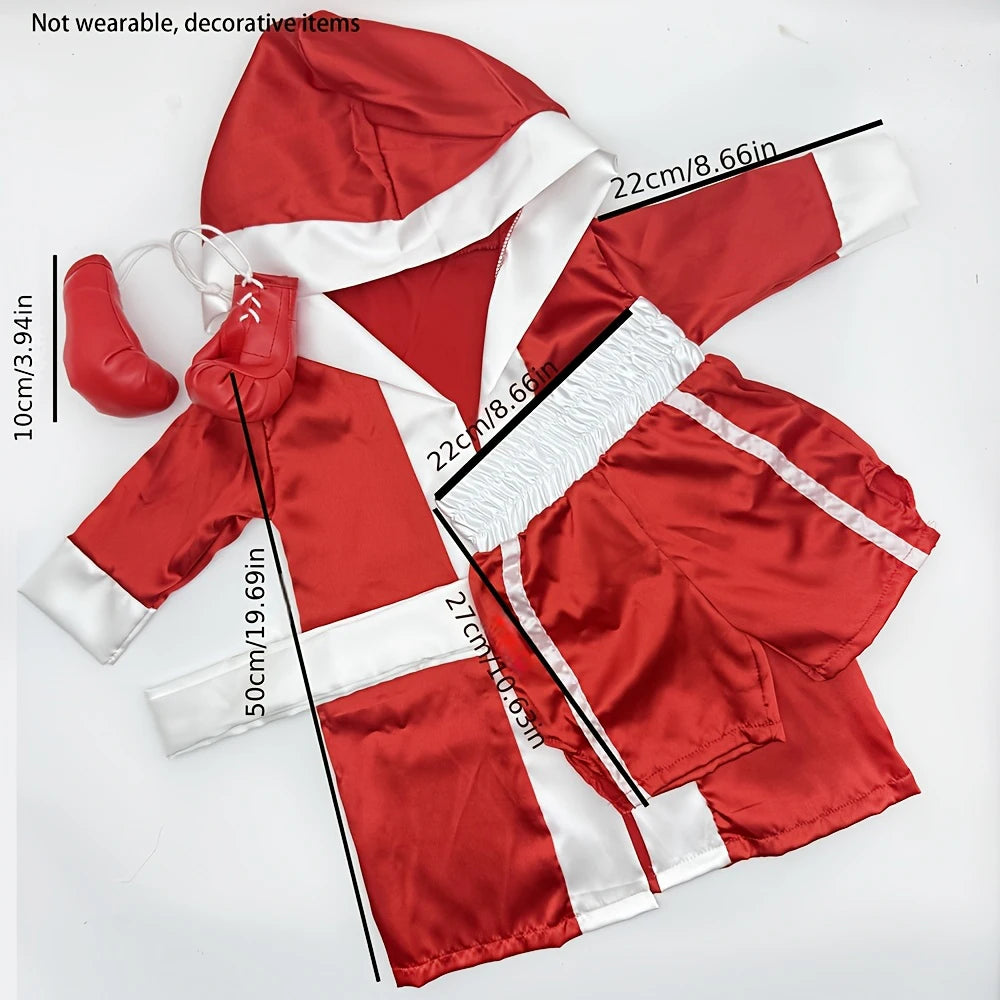 Newborn Photography Props Boxing Theme Baby Photo Outfit Infant Bathrobe Shorts Gloves Set Newborn Photo Costume Studio Props