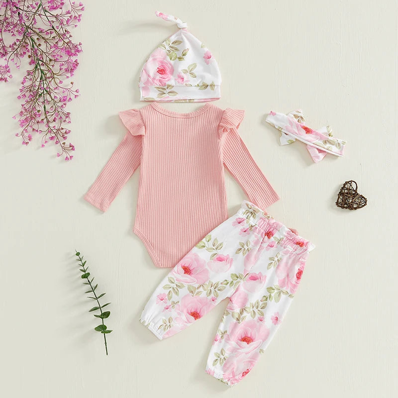 Letter Print Baby Outfit Set