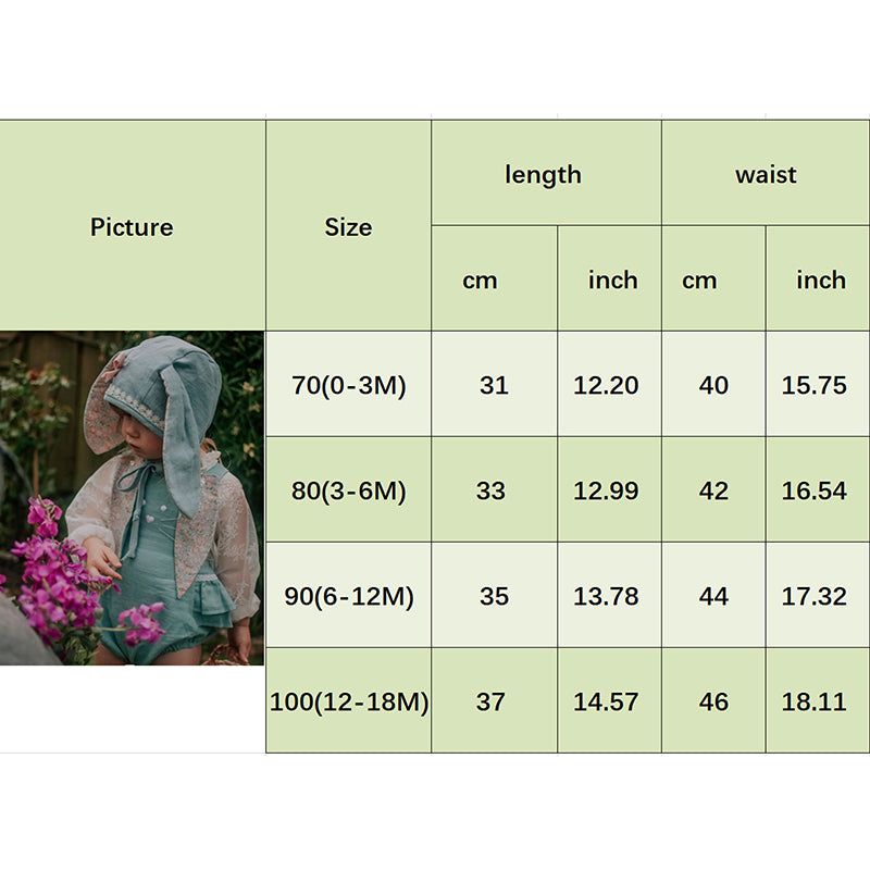 0-18M Newborn Baby Girl Easter Outfit Vintage Overalls and Bunny Ears/Toddler Dress Sister Mathing Clothes with Tail
