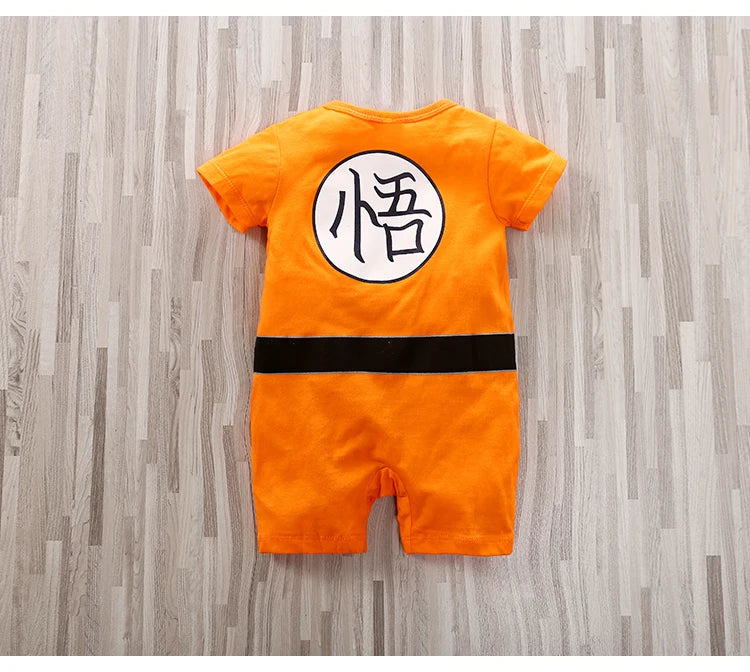 0-18 Baby Jumpsuit Anime Style Handsome Role-Playing Cotton Comfortable And Soft Summer Round Neck Short Sleeved Newborn Clothes