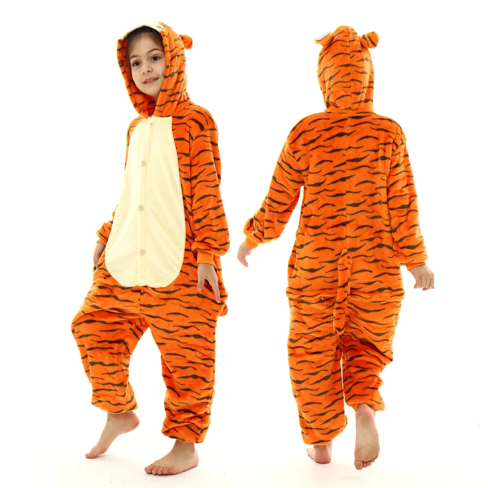children unicorn pajamas kids stitch pijamas boys animal jumpsuits baby girls flannel kigurumi onesies for winter