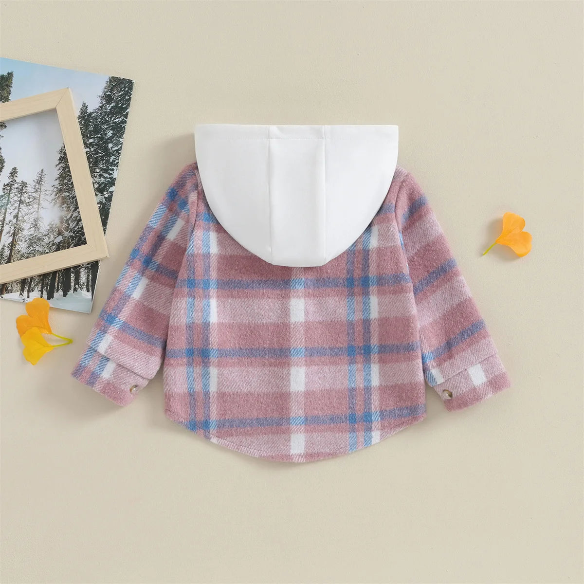 0-4Y Kids Boys Plaid Jacket Baby Autumn Clothing Long Sleeve Button Closure Hooded Plaid Outerwear Children Coats Streetwear