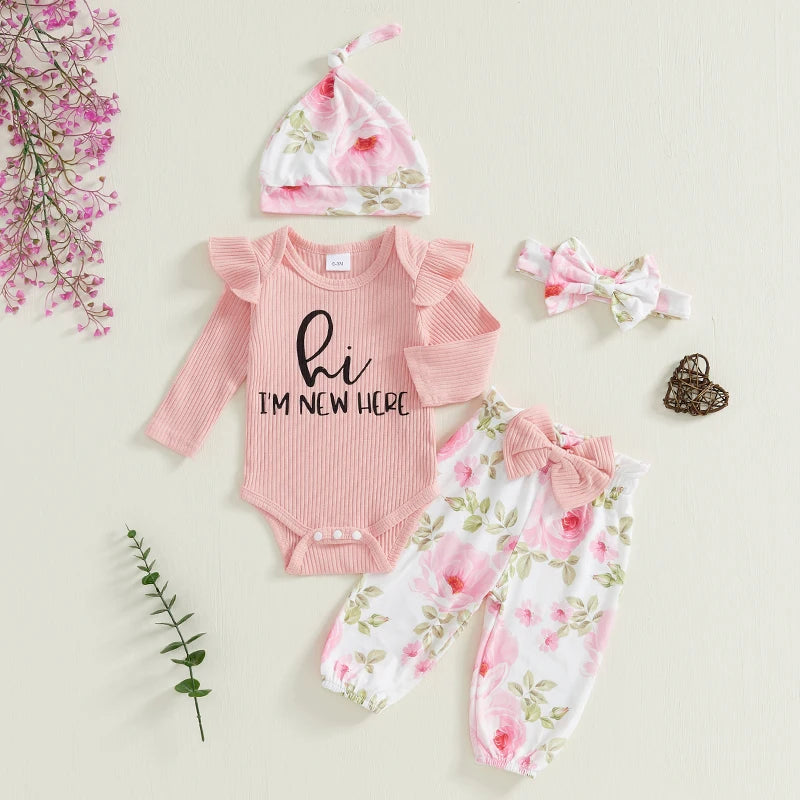 Letter Print Baby Outfit Set