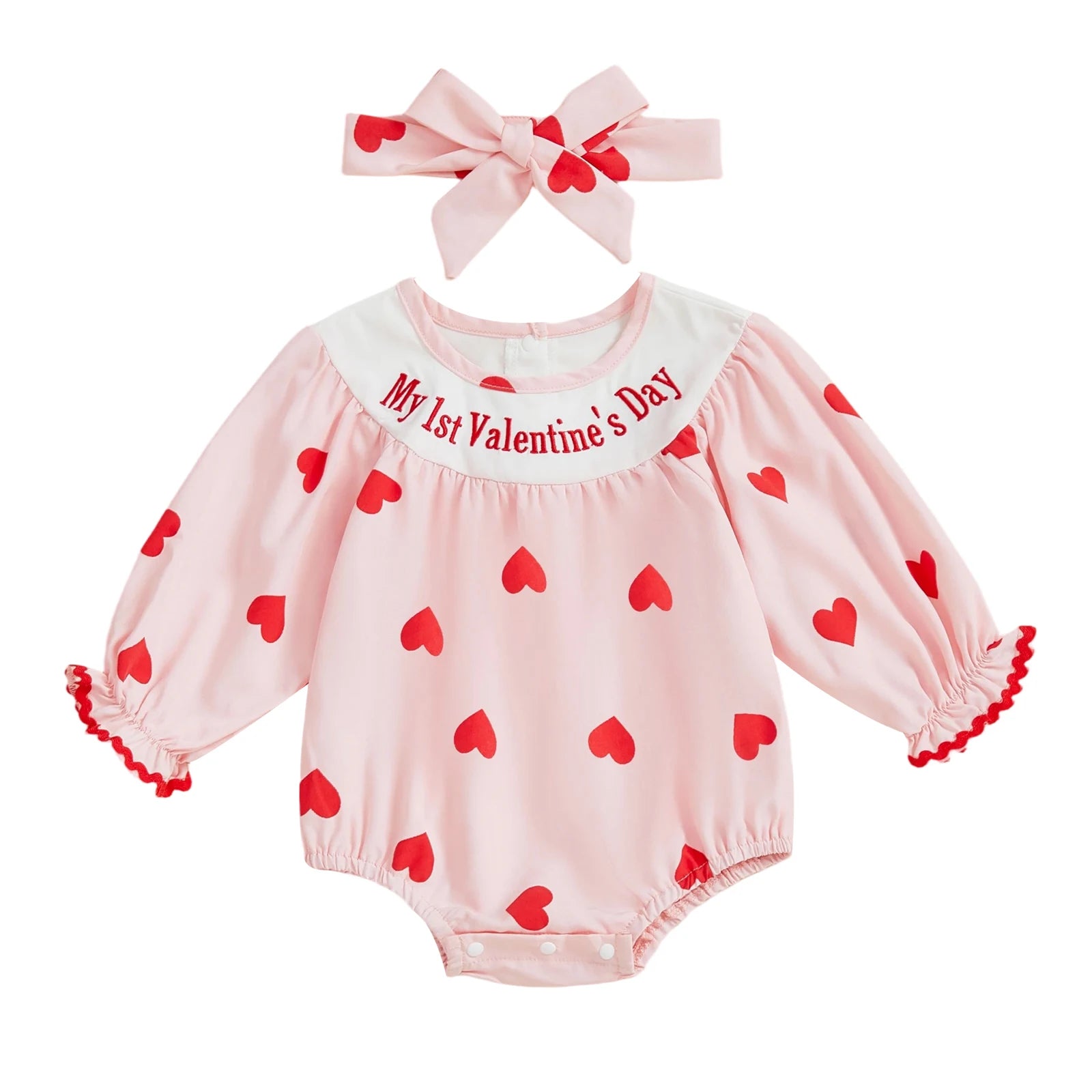 Valentine Heart Baby Romper Set