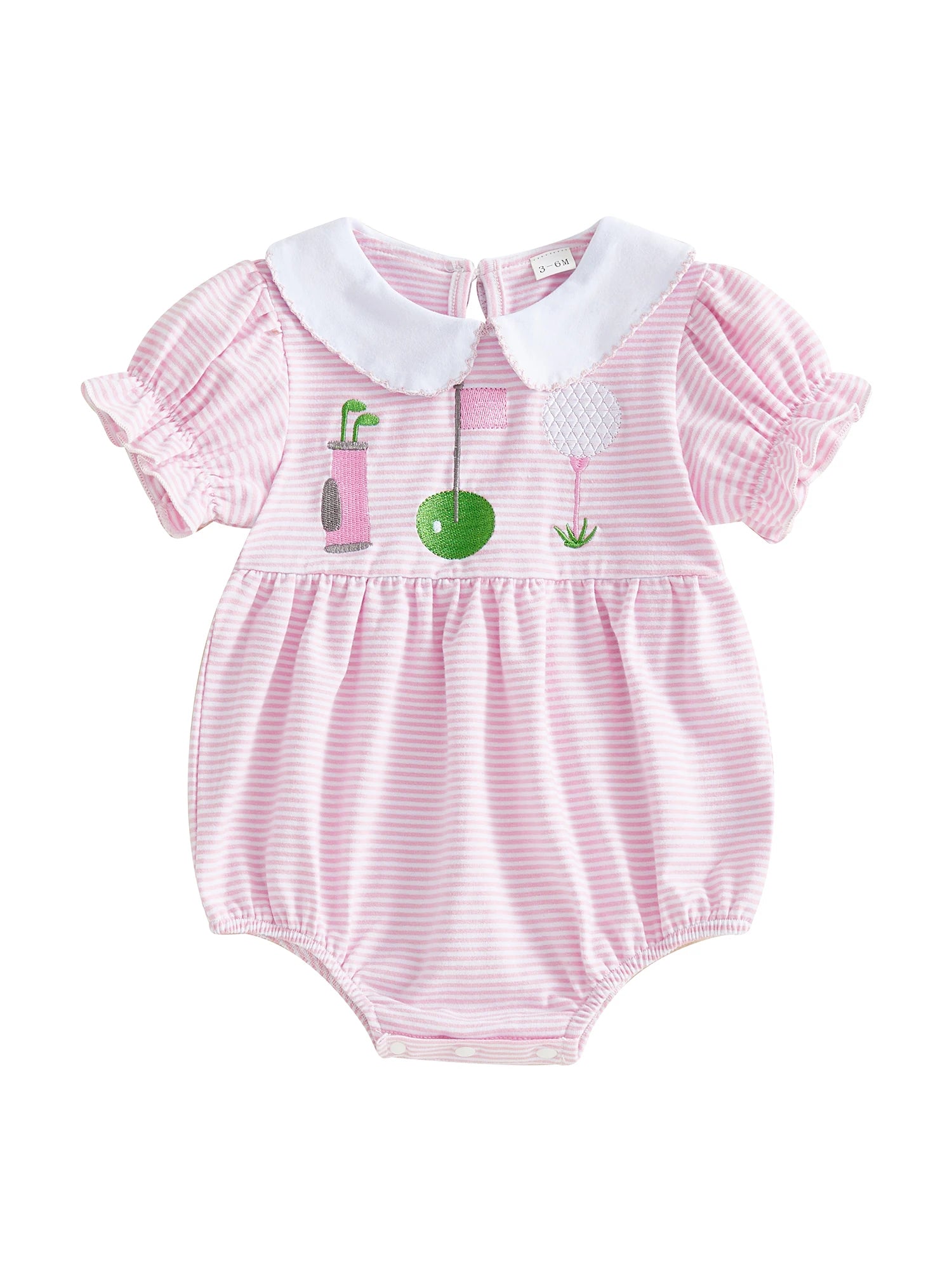 Floral Ruffle Baby Girl Romper