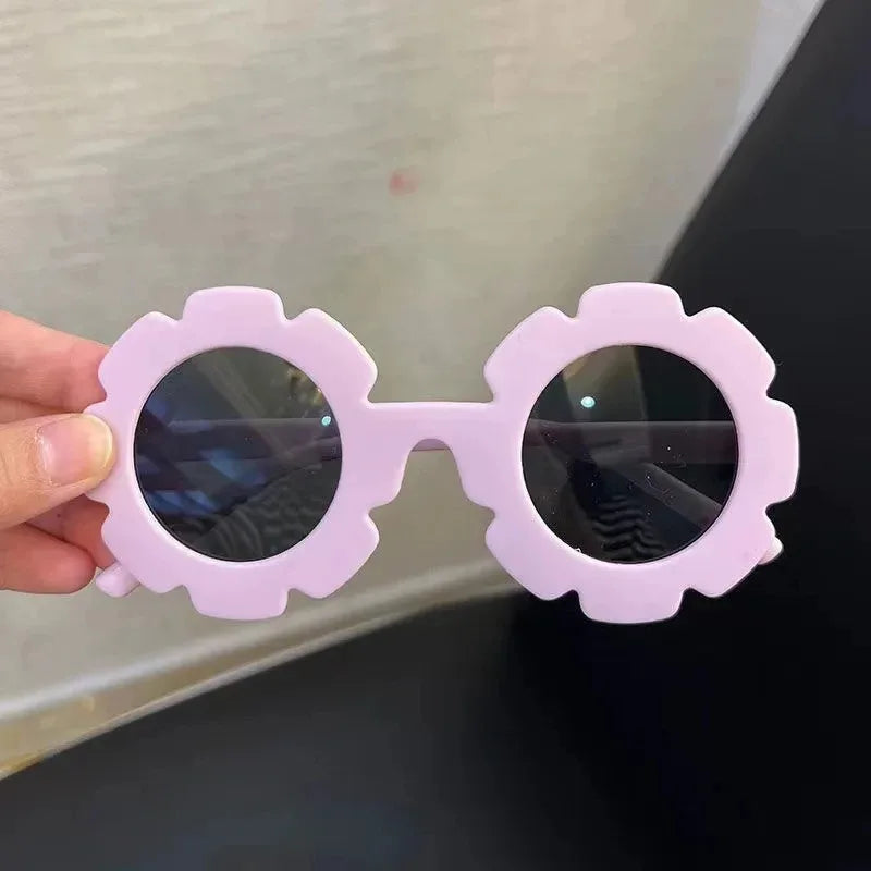 Children Sunglasses Flower Decorate Cute Baby Girls Summer Outdoor Sun Glasses Kids Boy UV400 Acrylic Eyewear Gifts