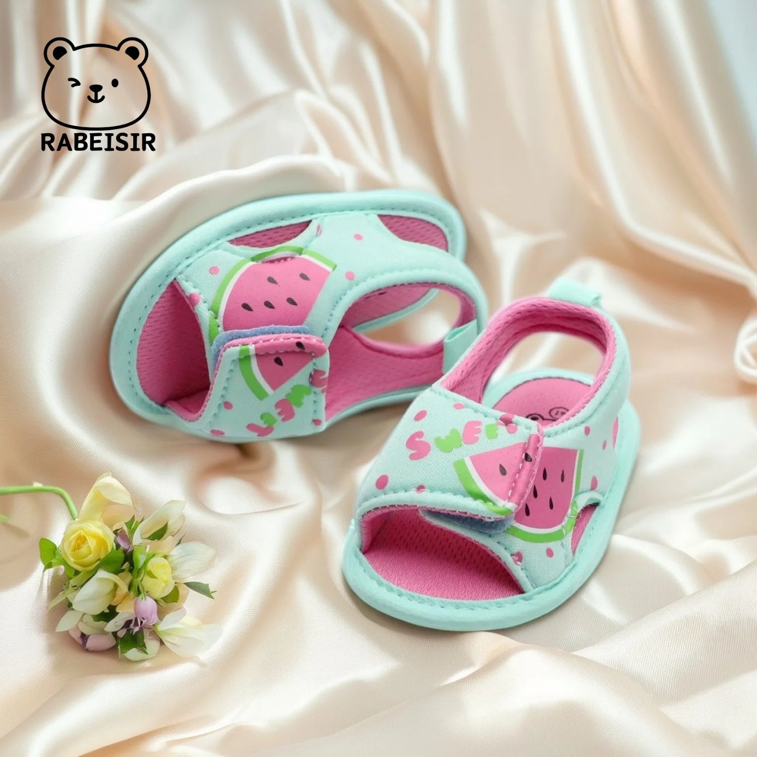 Summer 0-18 Months Baby Girl Princess Watermelon Cloth Sole Cloth Shoes Toddler Baby Sandals
