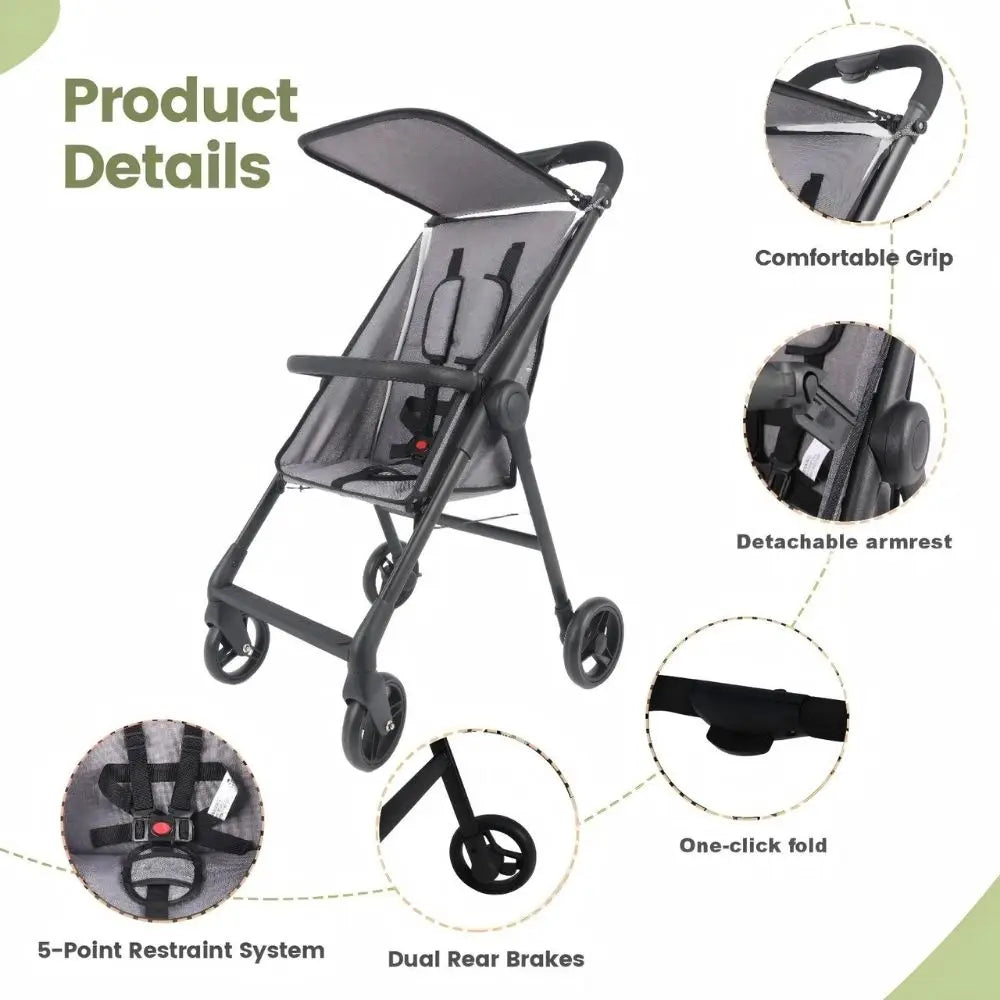 Compact All-Terrain Baby Stroller