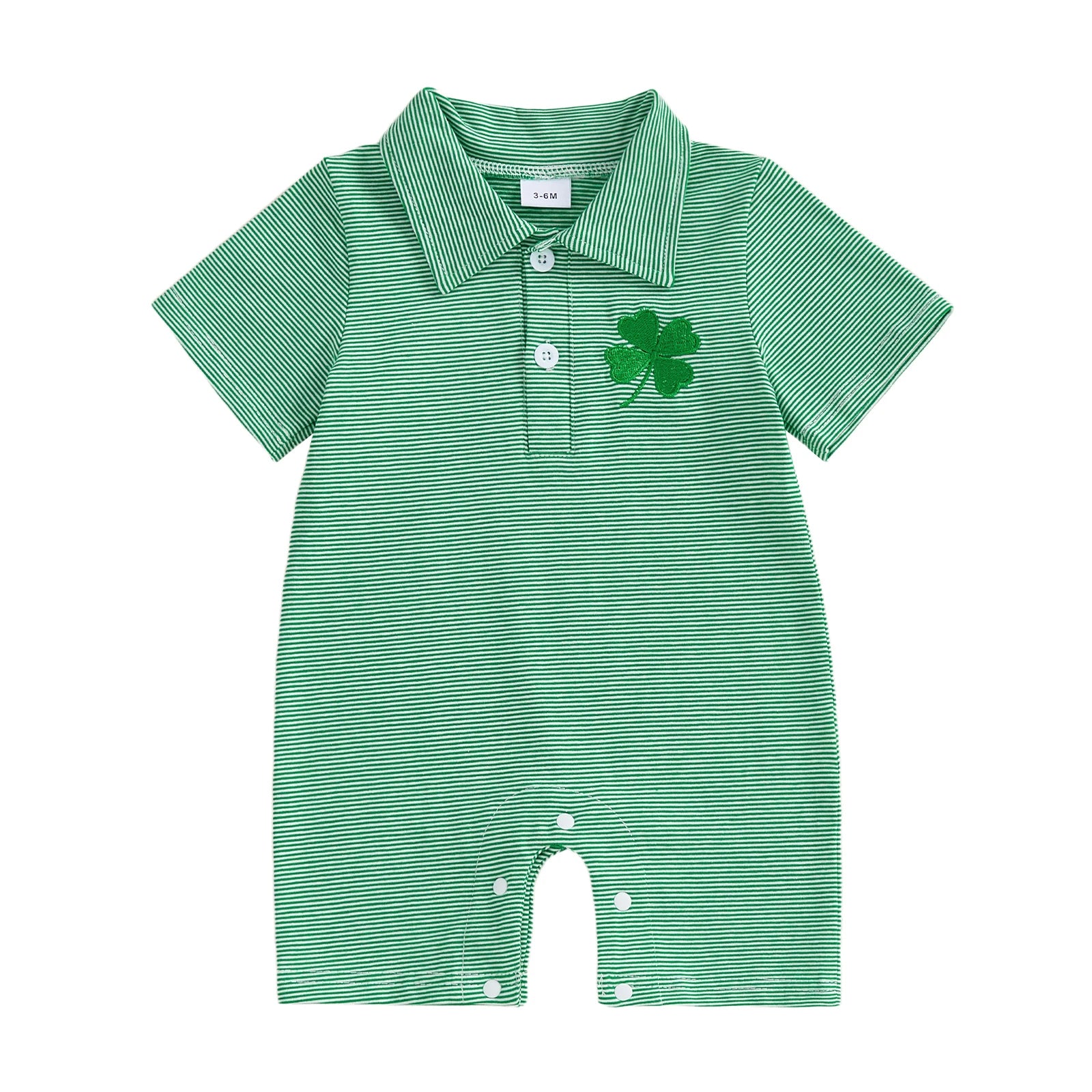 St. Patrick’s Clover Baby Romper