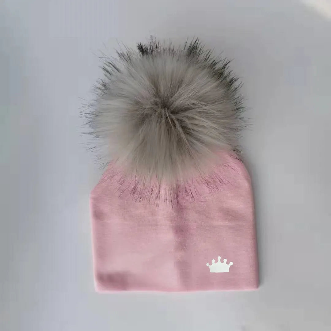 baby boy hat newborn cotton hats baby pom pom crown photo props children&