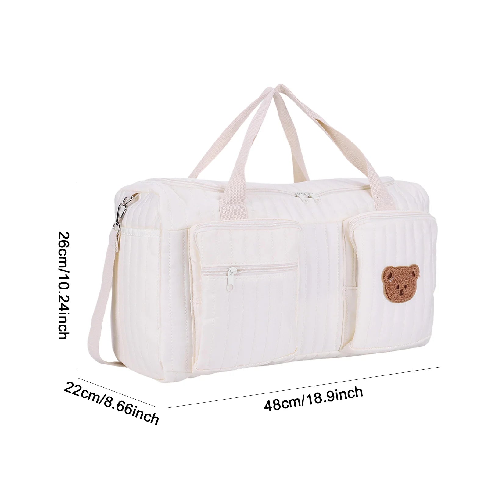 Quilted Baby Weekender Diaper Bag