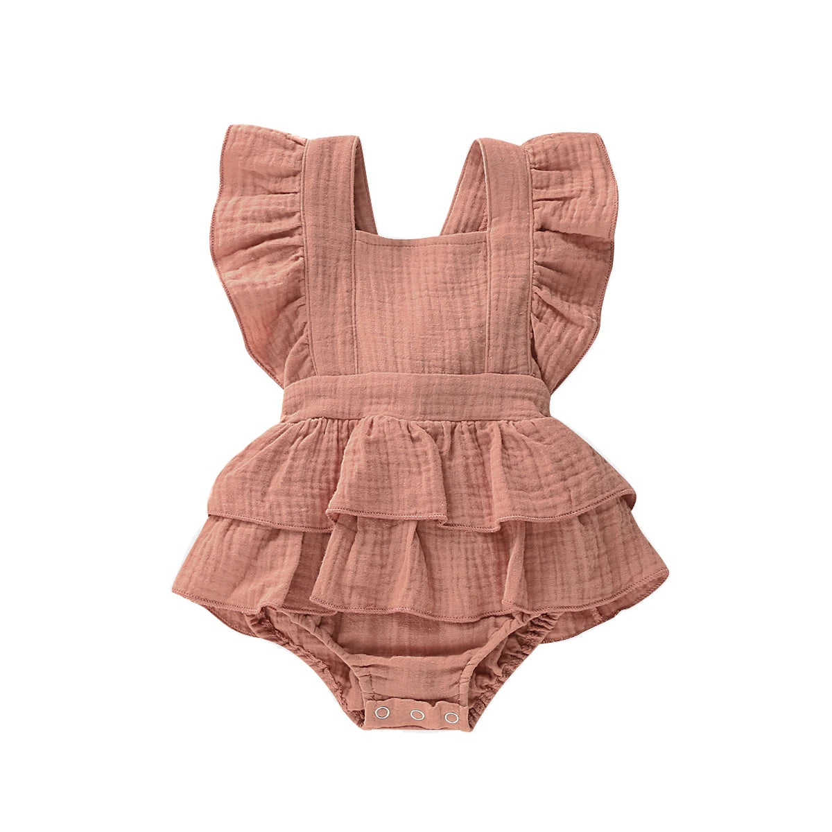 Ruffle Cotton Baby Girl Romper