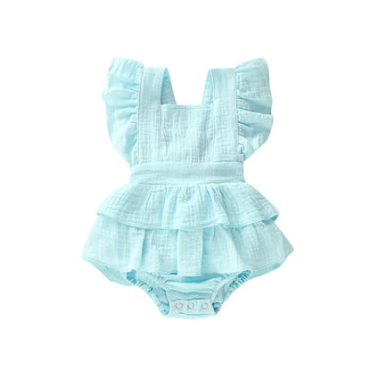 Ruffle Cotton Baby Girl Romper