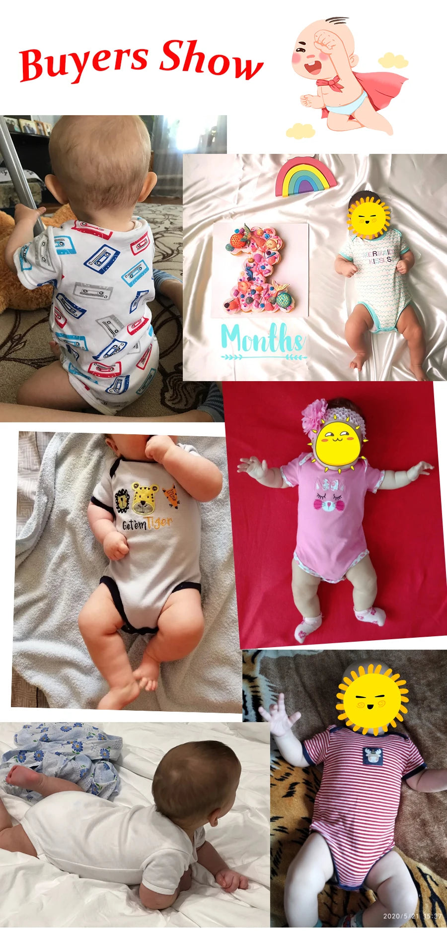 5Pcs/Set Baby Boys Jumpsuit Cartoon Newborn Girl Rompers Cotton Soft Infant Bodysuit Spring Summer Casual ropa bebe Costume Cute