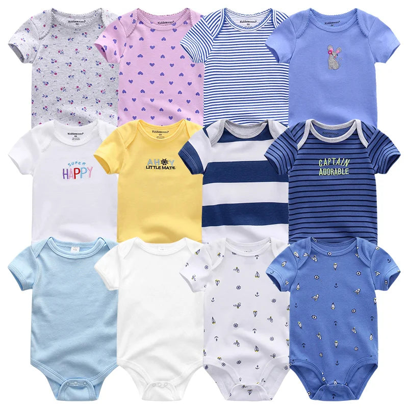 Uniesx Newborn Baby Rompers Clothing 7Pcs/Lot Infant Jumpsuits 100%Cotton Children Roupa De Bebe Girls&amp;Boys Baby Clothes