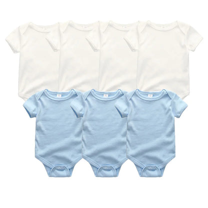 Uniesx Newborn Baby Rompers Clothing 7Pcs/Lot Infant Jumpsuits 100%Cotton Children Roupa De Bebe Girls&amp;Boys Baby Clothes