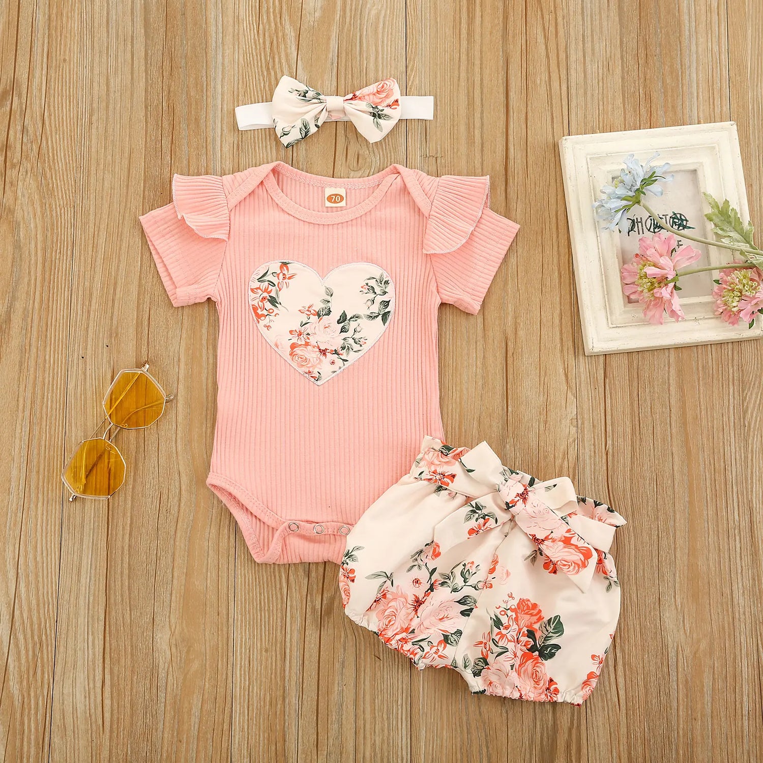 Floral Shorts Baby Girl Set