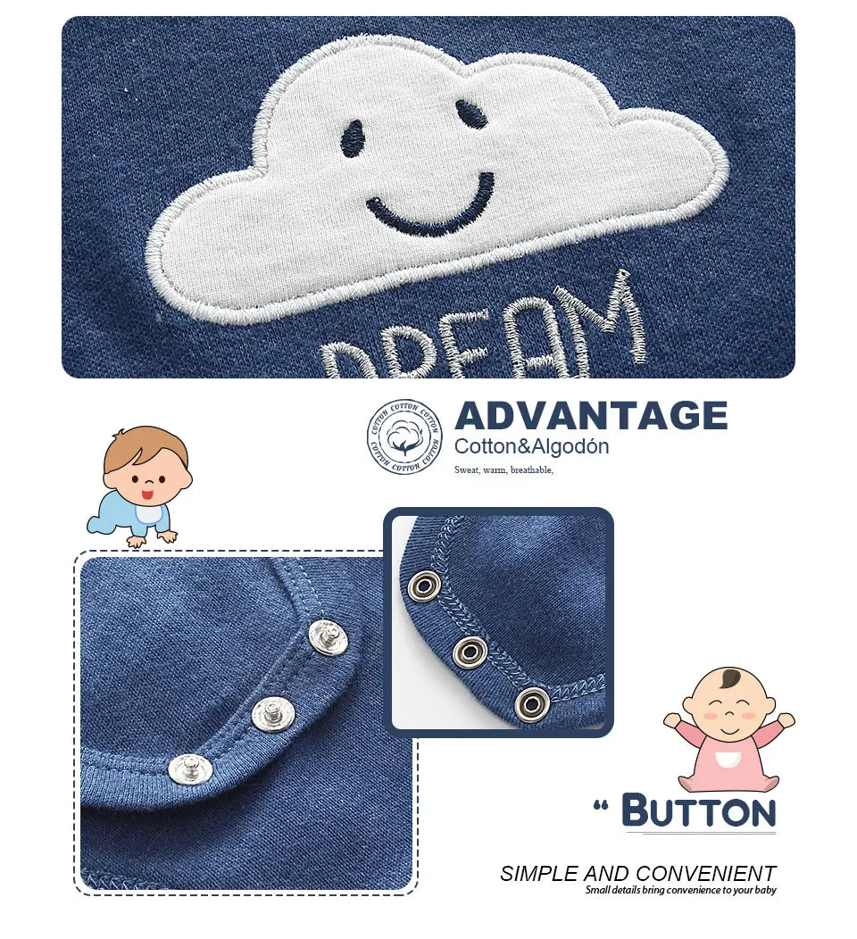 Uniesx Newborn Baby Rompers Clothing 7Pcs/Lot Infant Jumpsuits 100%Cotton Children Roupa De Bebe Girls&amp;Boys Baby Clothes