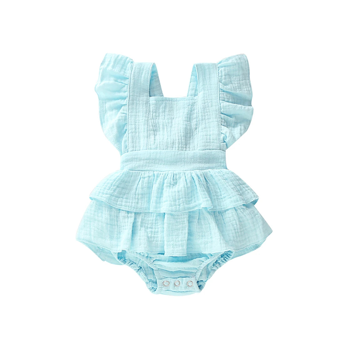 Ruffle Cotton Baby Girl Romper