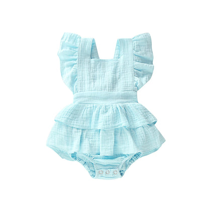 Ruffle Cotton Baby Girl Romper