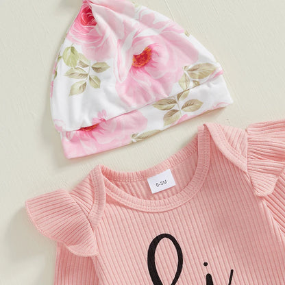 Letter Print Baby Outfit Set