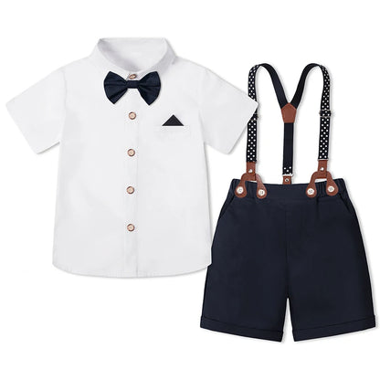 Baby Boy Clothes Toddler Wedding Outfit Kids Formal Birthday Party Suit Set Infant Graduation Piano Performance School Clothes