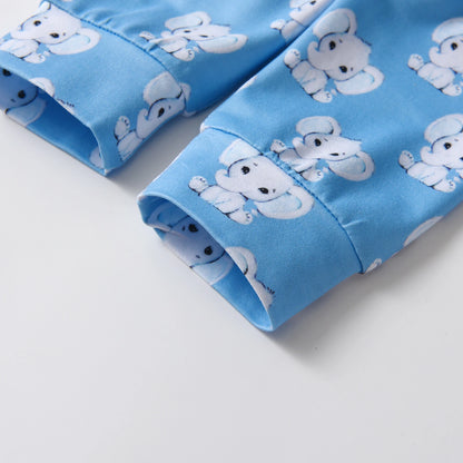 Elephant Print Baby Boy Set