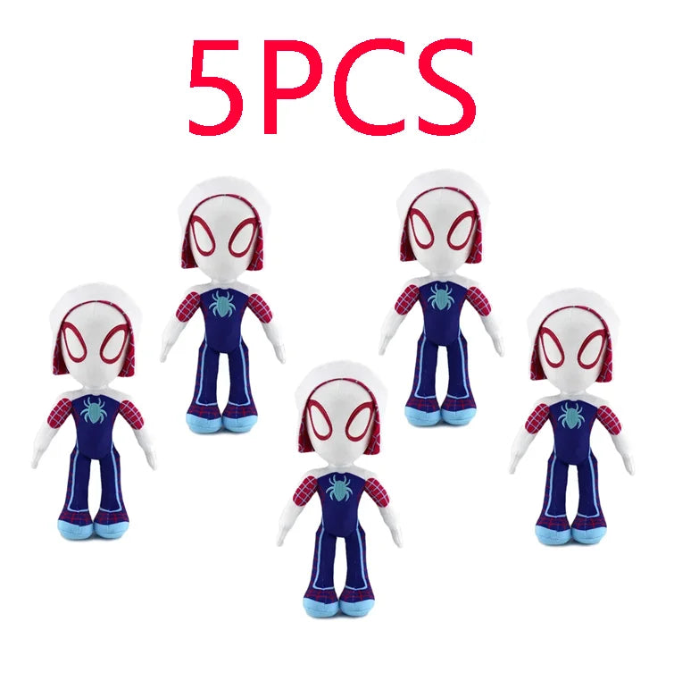 1~10pcs Anime Avengers Spiderman Plush Toys Into the Spider-Verse Gwen Peter Parker Noir Dolls Soft Stuffed Toy For Kids Gift