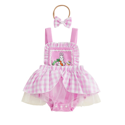 Easter Bunny Baby Romper Dress