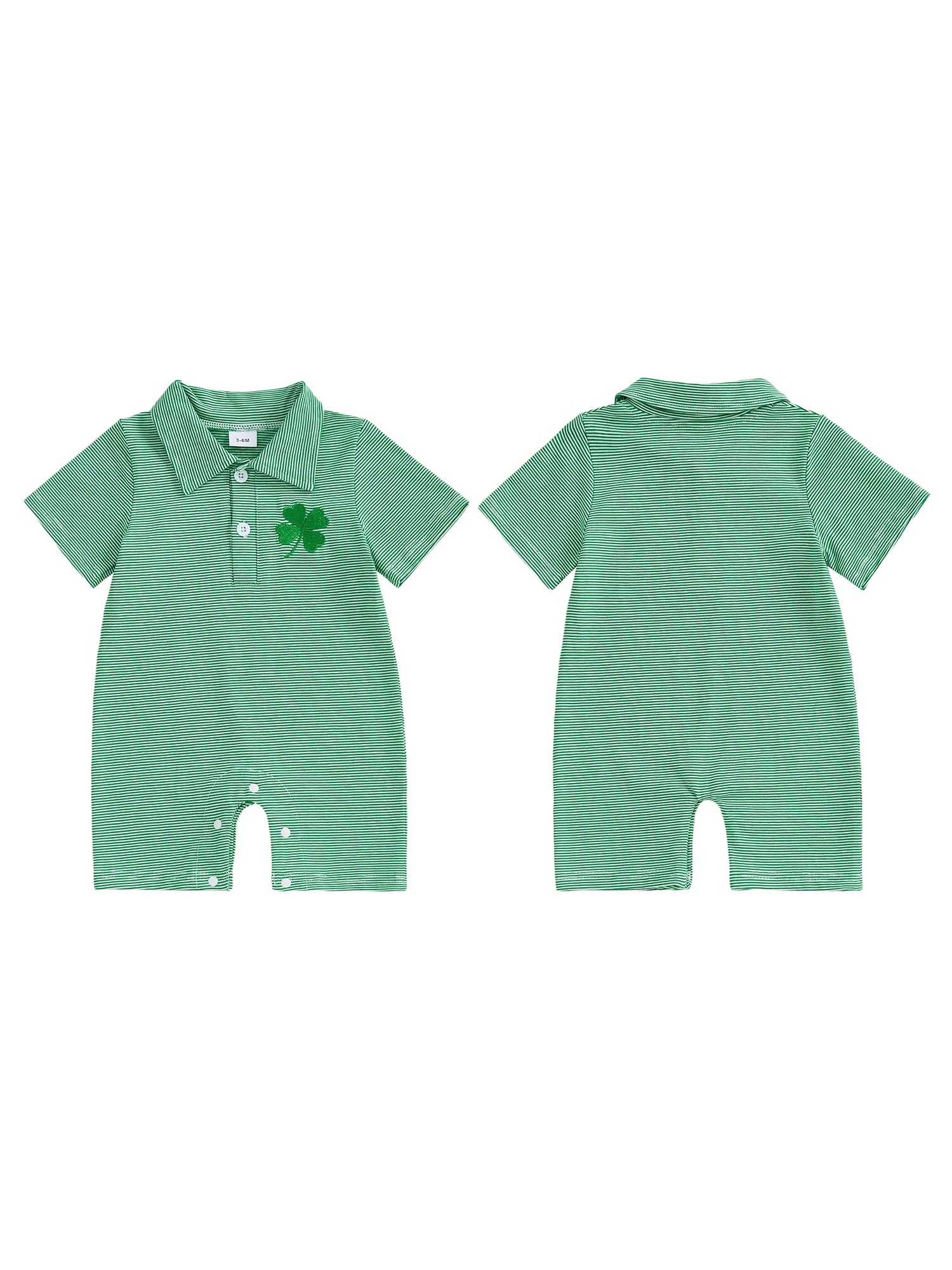 St. Patrick’s Clover Baby Romper