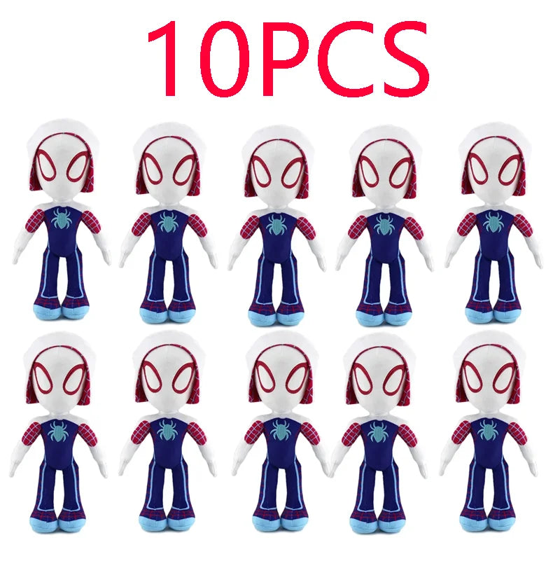 1~10pcs Anime Avengers Spiderman Plush Toys Into the Spider-Verse Gwen Peter Parker Noir Dolls Soft Stuffed Toy For Kids Gift