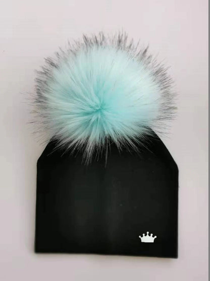 baby boy hat newborn cotton hats baby pom pom crown photo props children&