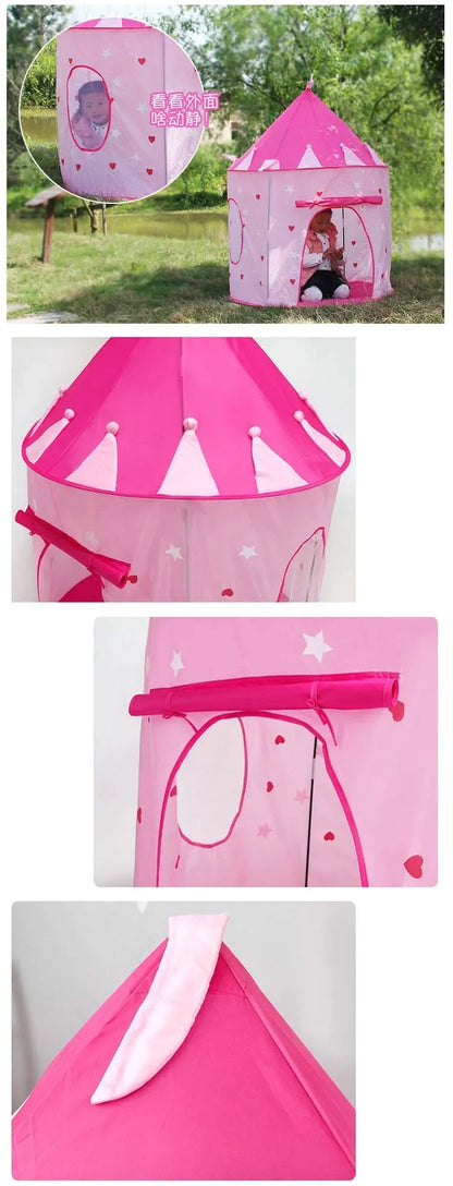 3 In 1 Kid Tent House Play Toy Tunnel Crawling Playhouse Castle Portable Children Ocean Ball Pool Pit Baby Folded Indoor Outdoor