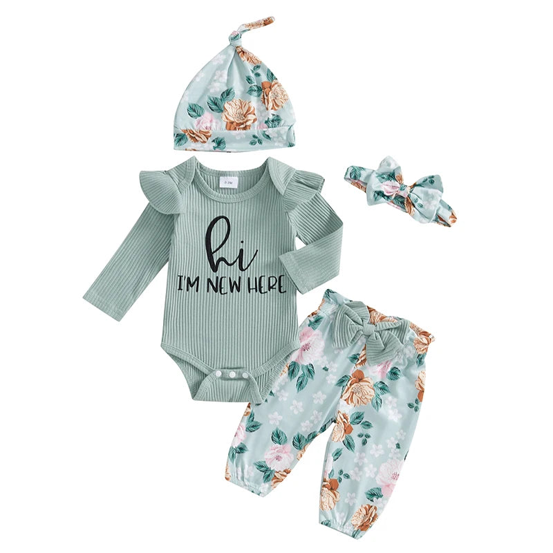 Letter Print Baby Outfit Set