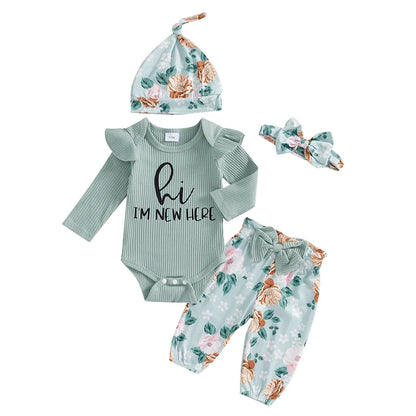 Letter Print Baby Outfit Set