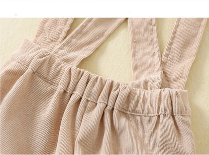 Toddler Boys Birthday Outfit Baby White Long Sleeve Shirts and Suspenders Pants Two Piece Sets Newborn Infant Spanish Clothing