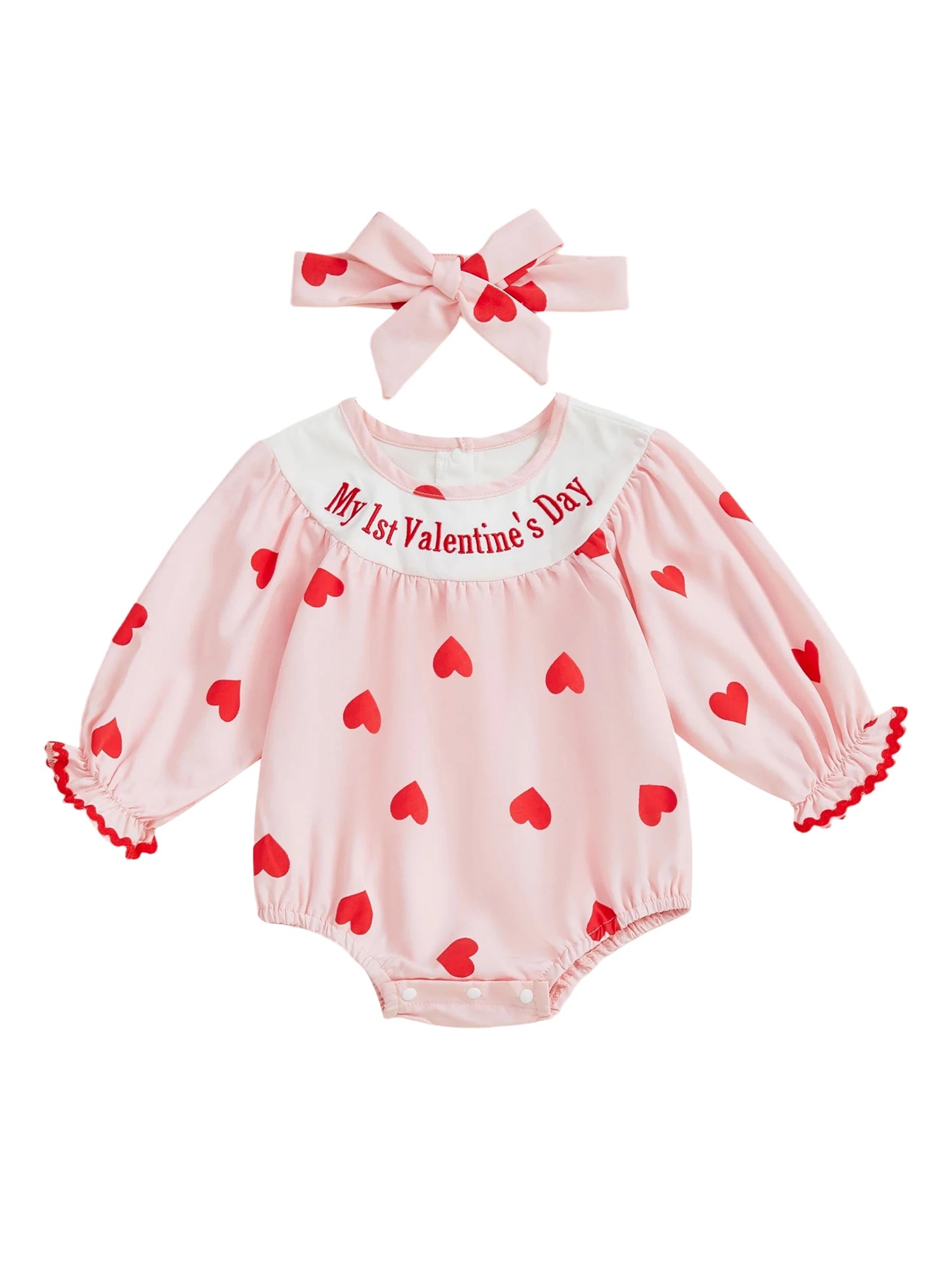 Valentine Heart Baby Romper Set