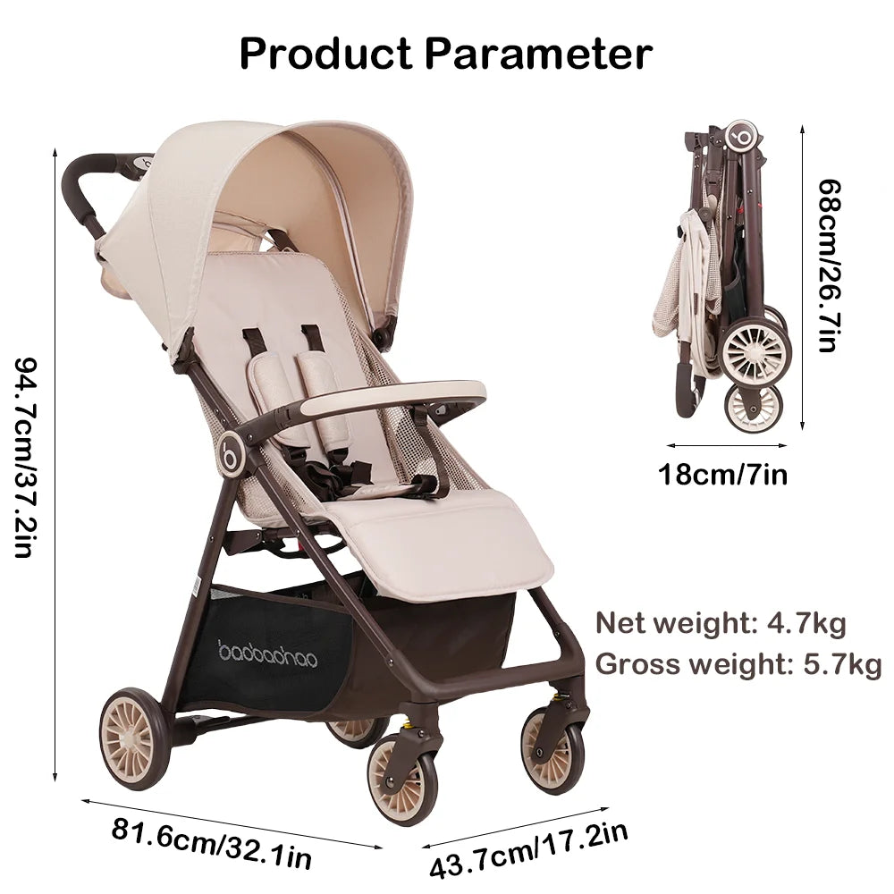 One-Click Folding Baby Stroller