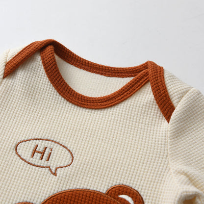 Bear Print Baby Boy Outfit