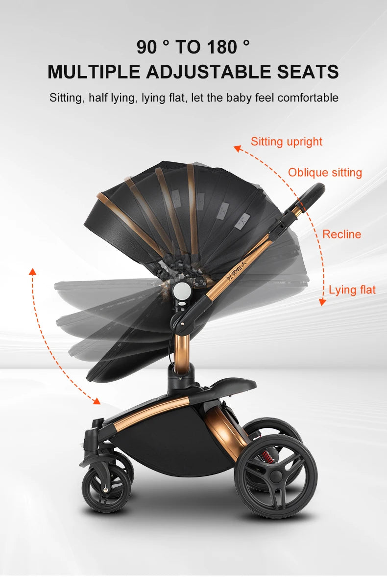 360° Swivel 3-in-1 Baby Stroller