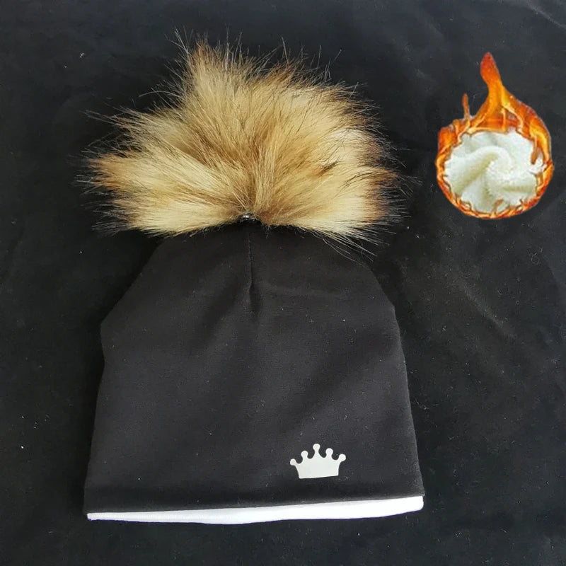 baby boy hat newborn cotton hats baby pom pom crown photo props children&