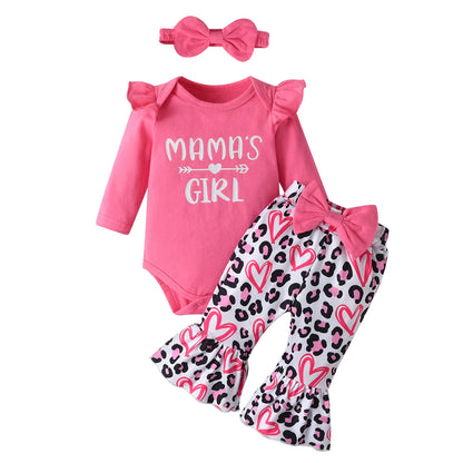 Bowknot Baby Girl Romper Set