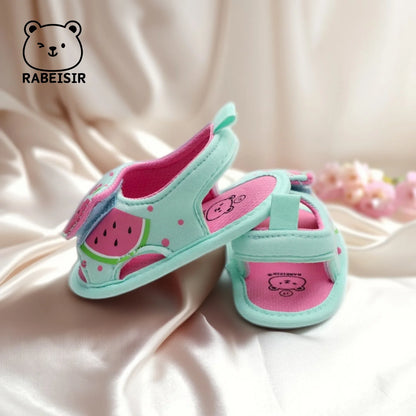 Summer 0-18 Months Baby Girl Princess Watermelon Cloth Sole Cloth Shoes Toddler Baby Sandals