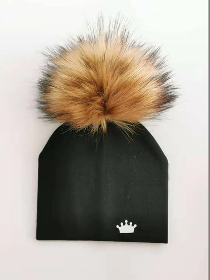 baby boy hat newborn cotton hats baby pom pom crown photo props children&