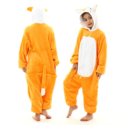 children unicorn pajamas kids stitch pijamas boys animal jumpsuits baby girls flannel kigurumi onesies for winter