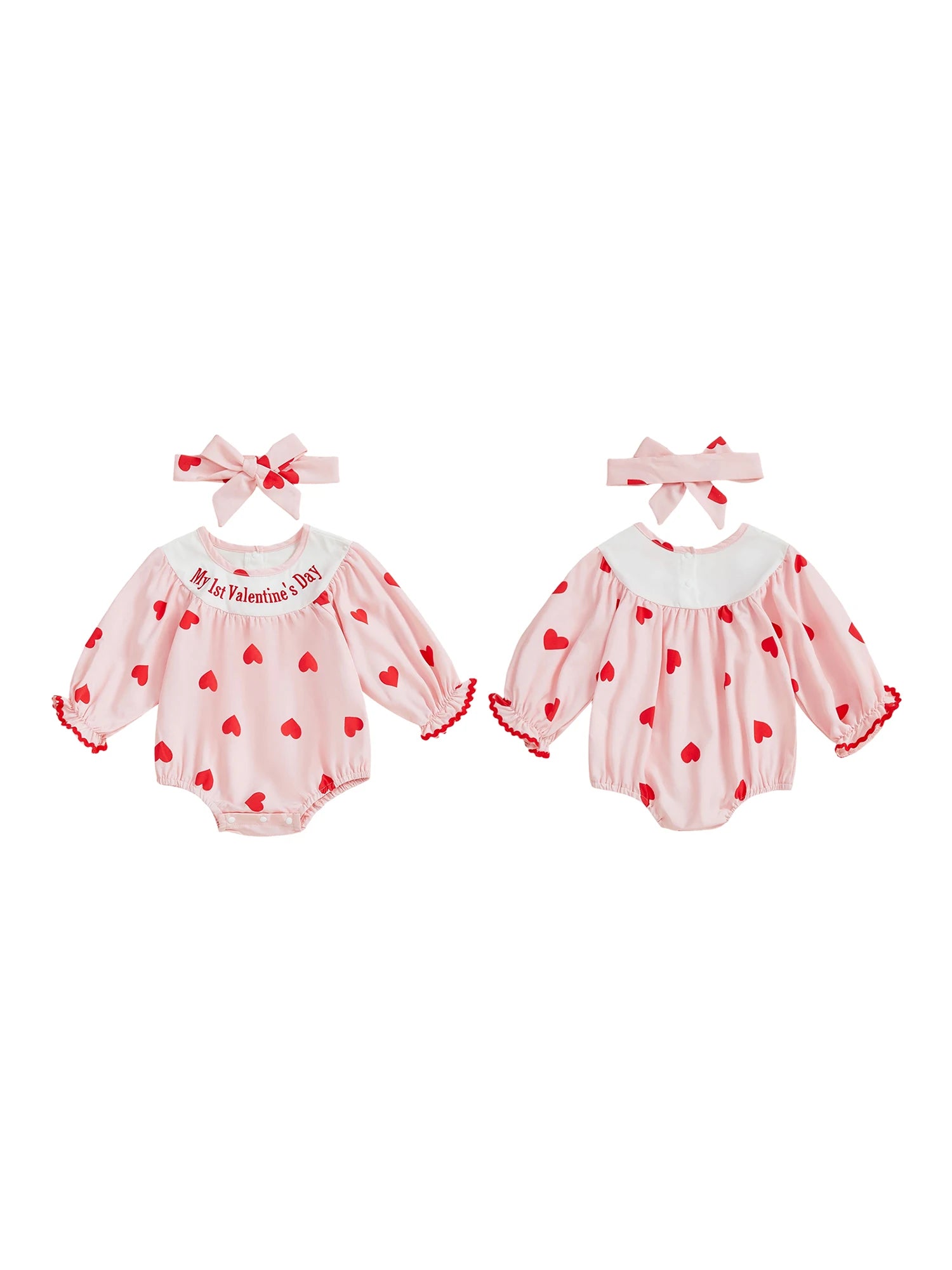 Valentine Heart Baby Romper Set